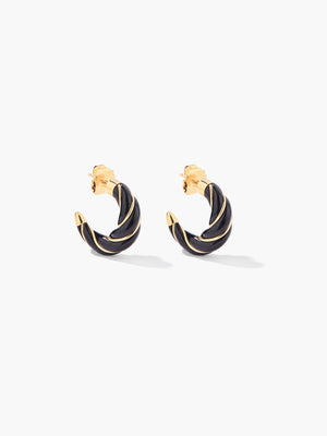 Boucles d'oreilles Diana noires