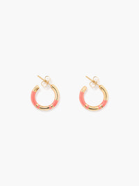 Positano Pink mini hoop earrings