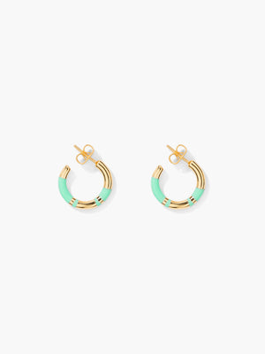 Positano Turquoise mini hoop earrings