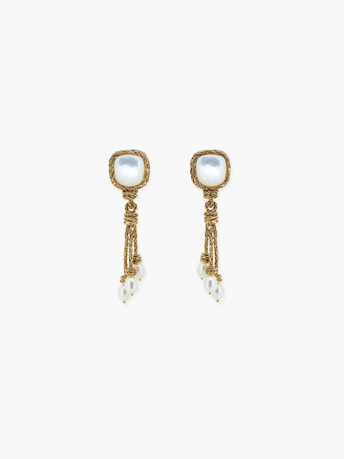 Boucles d'oreilles Miki nacre et perles