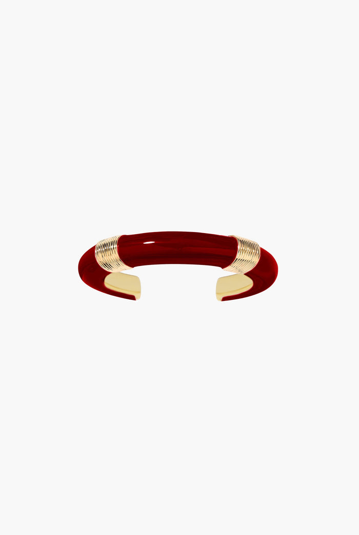 Burgundy katt bracelet 